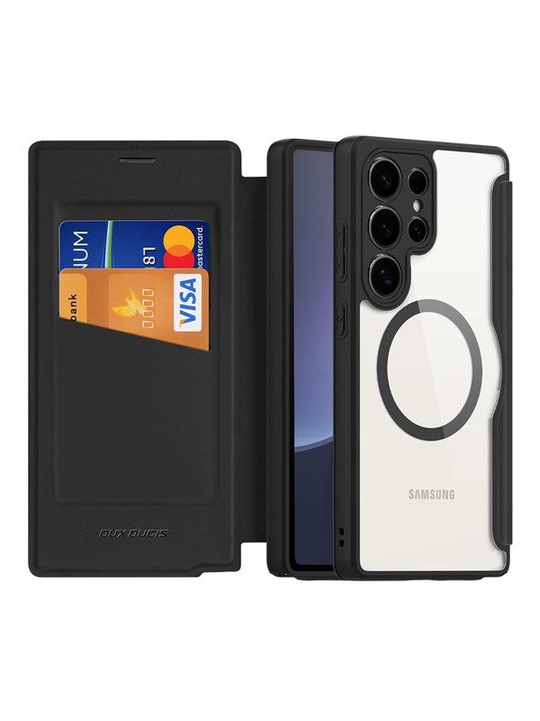 Dux Ducis Skin X Pro Case for Samsung Galaxy S25 Ultra with MagSafe and Wallet - Black