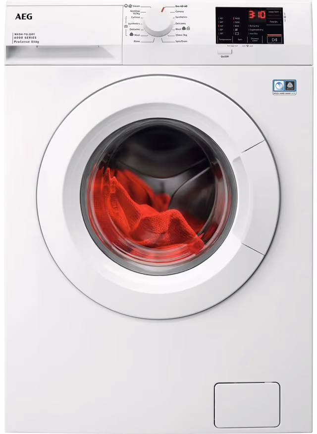 AEG Serie 6000 Kombinert Vaskemaskin/Tørketrommel LWD662P86P (8/4 g)
