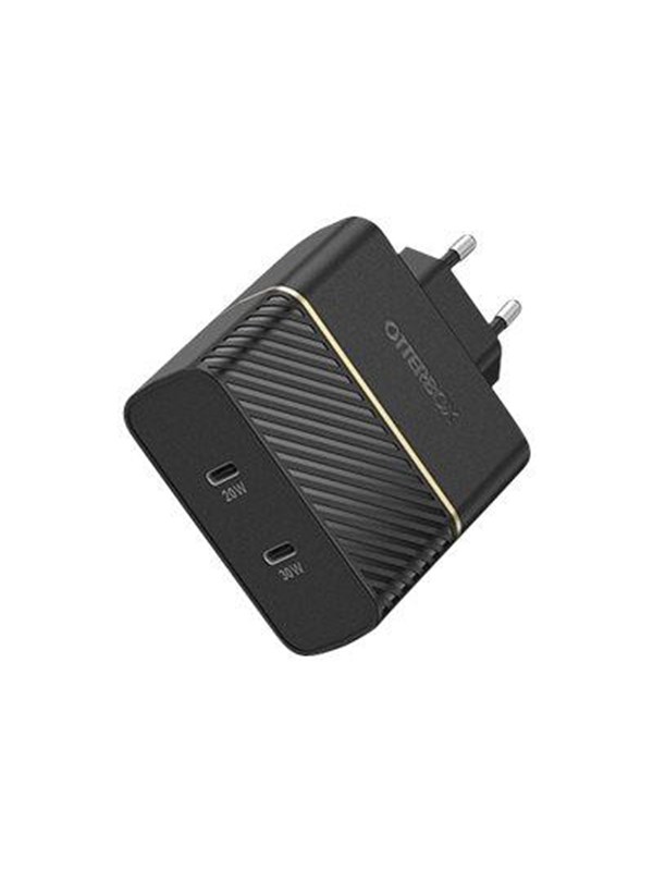 OtterBox EU Wall Charger 50W - 1X USB-C 30W + 1X USB-C 20W USB-PD - black