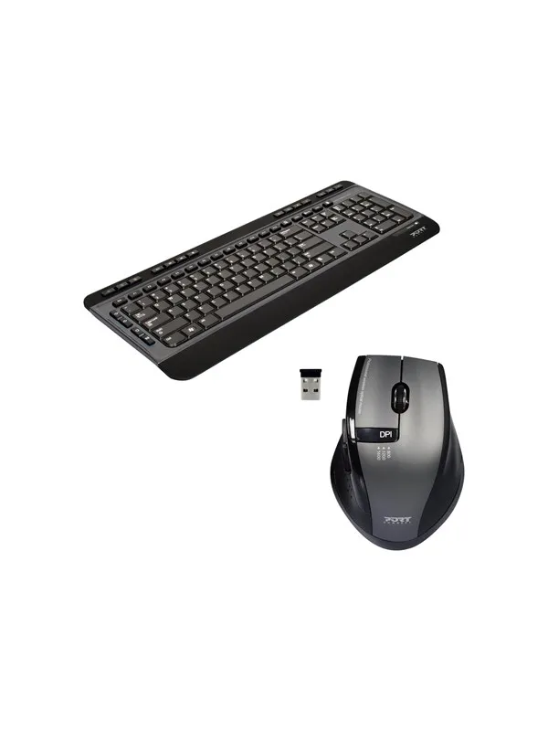 PORT Designs PORT Connect SILENT PACK 2 IN 1 - Tastatur & Mussett - Engelsk (USA) - Grå