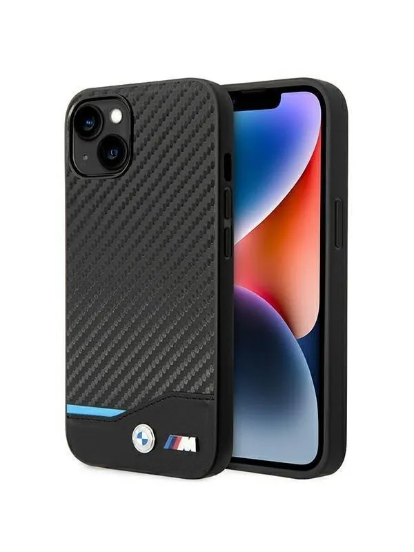 BMW BMHCP14M22NBCK iPhone 14 Plus 6.7 "black / black Leather Carbon