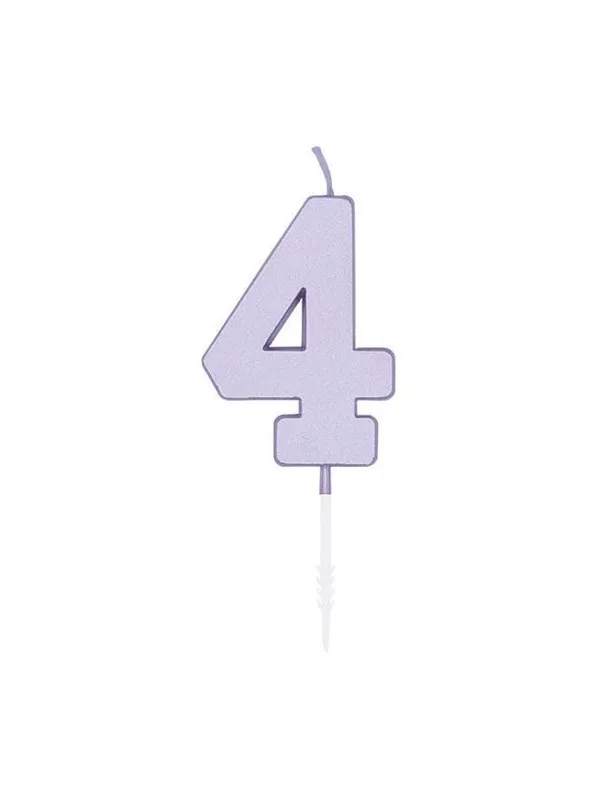 Globos Cake candle 4.5cm Pastel Lilac no. 4
