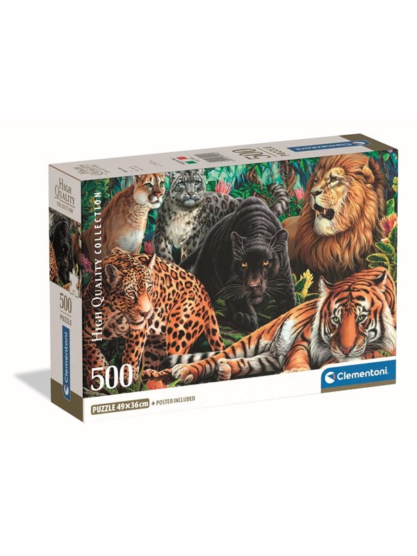 Clementoni Jigsaw Puzzle Wild Cats 500 pcs. Gulv