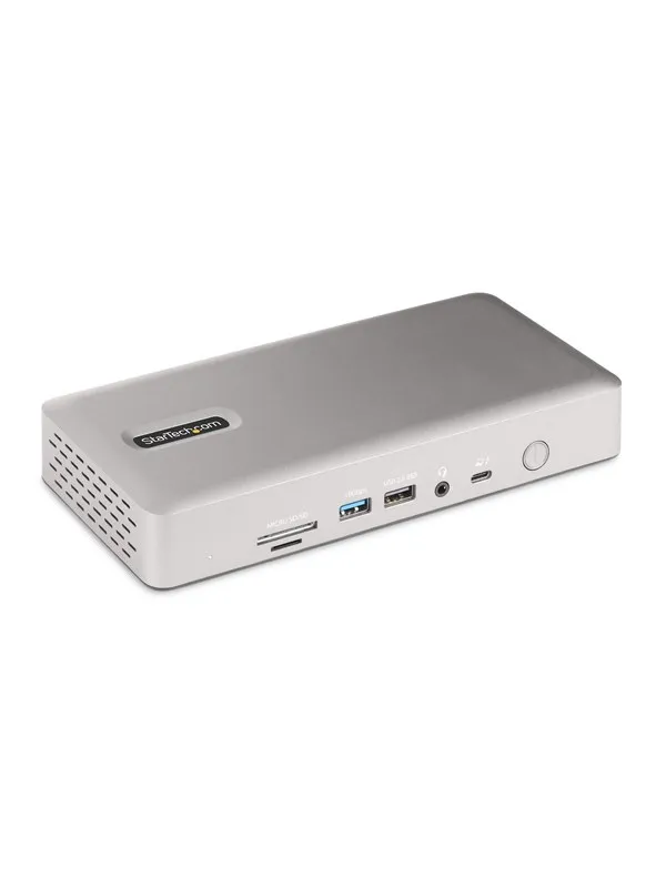 StarTech.com 132UE-TB4USB4DOCK Universal USB4 & Thunderbolt 4 Docking Station Quad Display on Windows Dual Display on MacBook HDMI DP Dock with 100W Laptop Charging