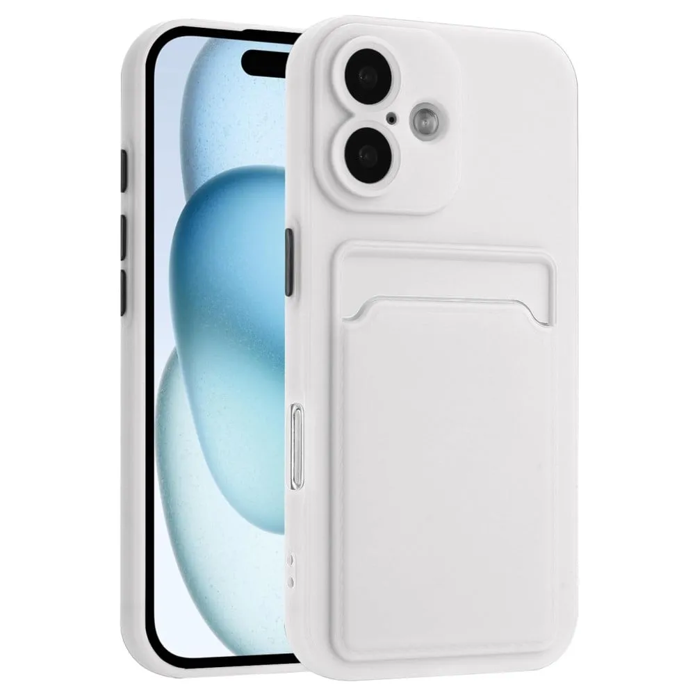 Deksel til kortholder for iPhone 16 - Hvit