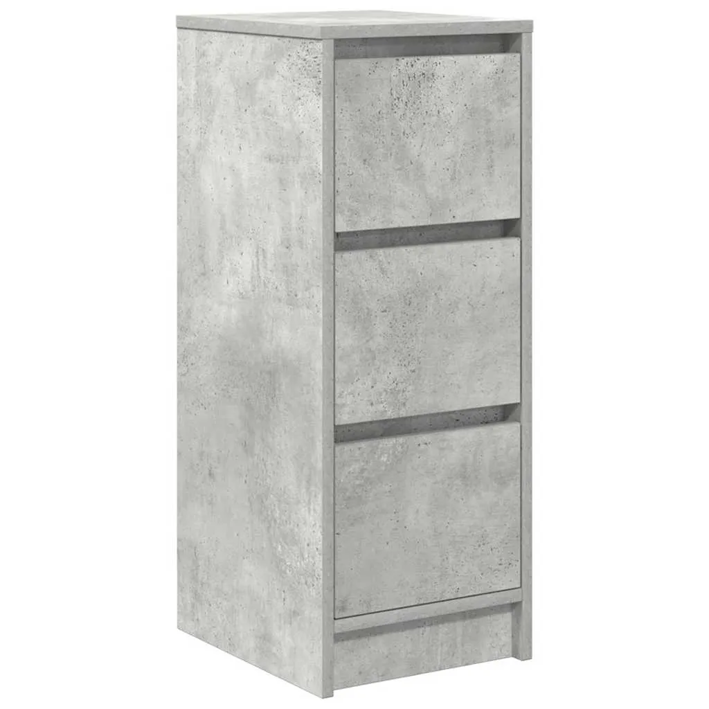 vidaXL Skjenk betonggrå 29,5x34x76 cm konstruert tre