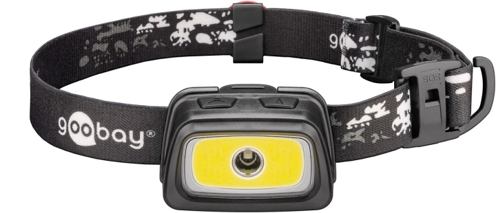 Goobay High Bright 240 LED-hodelykt med 240 lm og kjølig hvitt lys (6500 K), ideell for fritid, sport, camping, fiske, jakt og i bilen