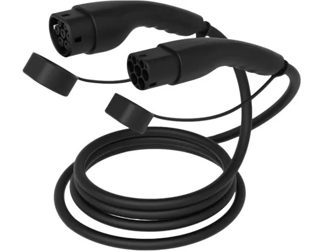 Type 2 ladekabel for elbil - 11kW 3m, sort