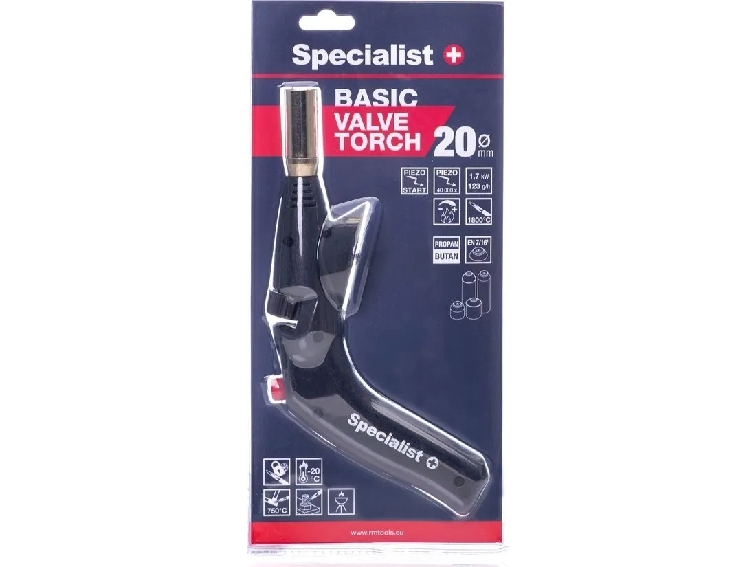 Specialist+ blåsbrannermed gjenger 7/16 og piezo