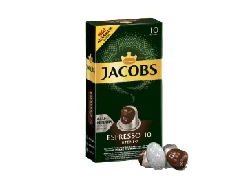 Jacobs ESPRESSO 10 INTENSO, Kaffe kapsyl, Espresso, Nespresso, 10 kopper, Boks