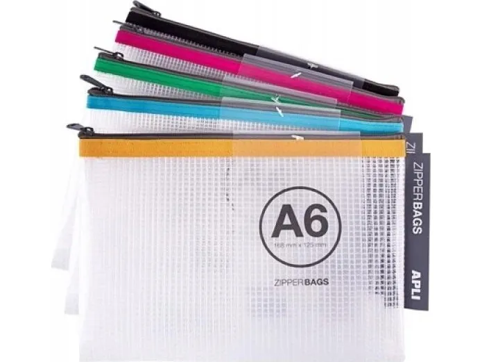 Apli glidelåspose Zipper Bag, A6, 168x125 mm, miks farger