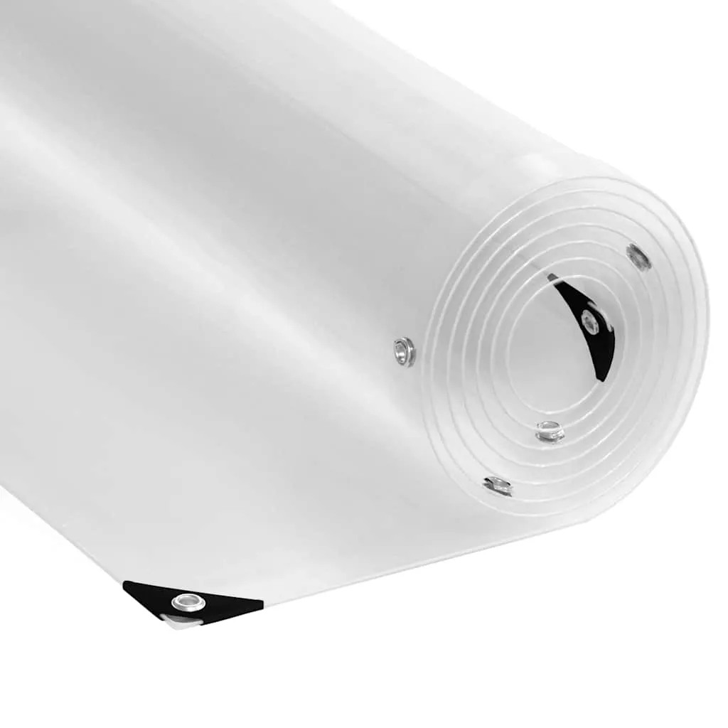 vidaXL Klar presenning med maljer 2x10 m PVC