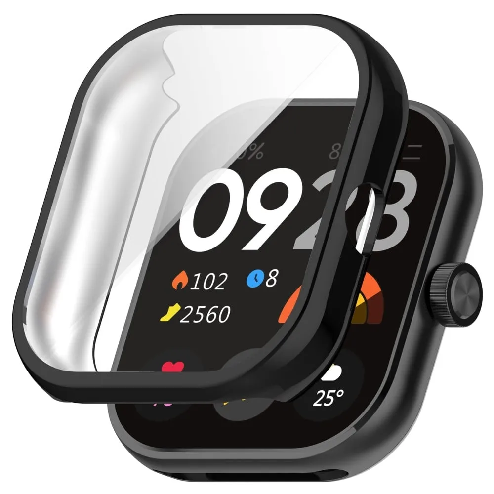 Xiaomi Redmi Watch 4 ripebestandig beskyttelsesveske for klokke Galvanisering Anti-drop ramme - Svart