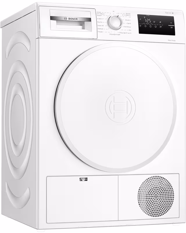 Bosch Serie 4 tørketrommel WTH83V0LSN (8kg) hvit
