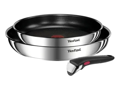 Tefal Emotion L897S374, Rund, All-bruk panne, Rustfritt stål, Rustfritt stål, Thermo-Spot, 3 stykker
