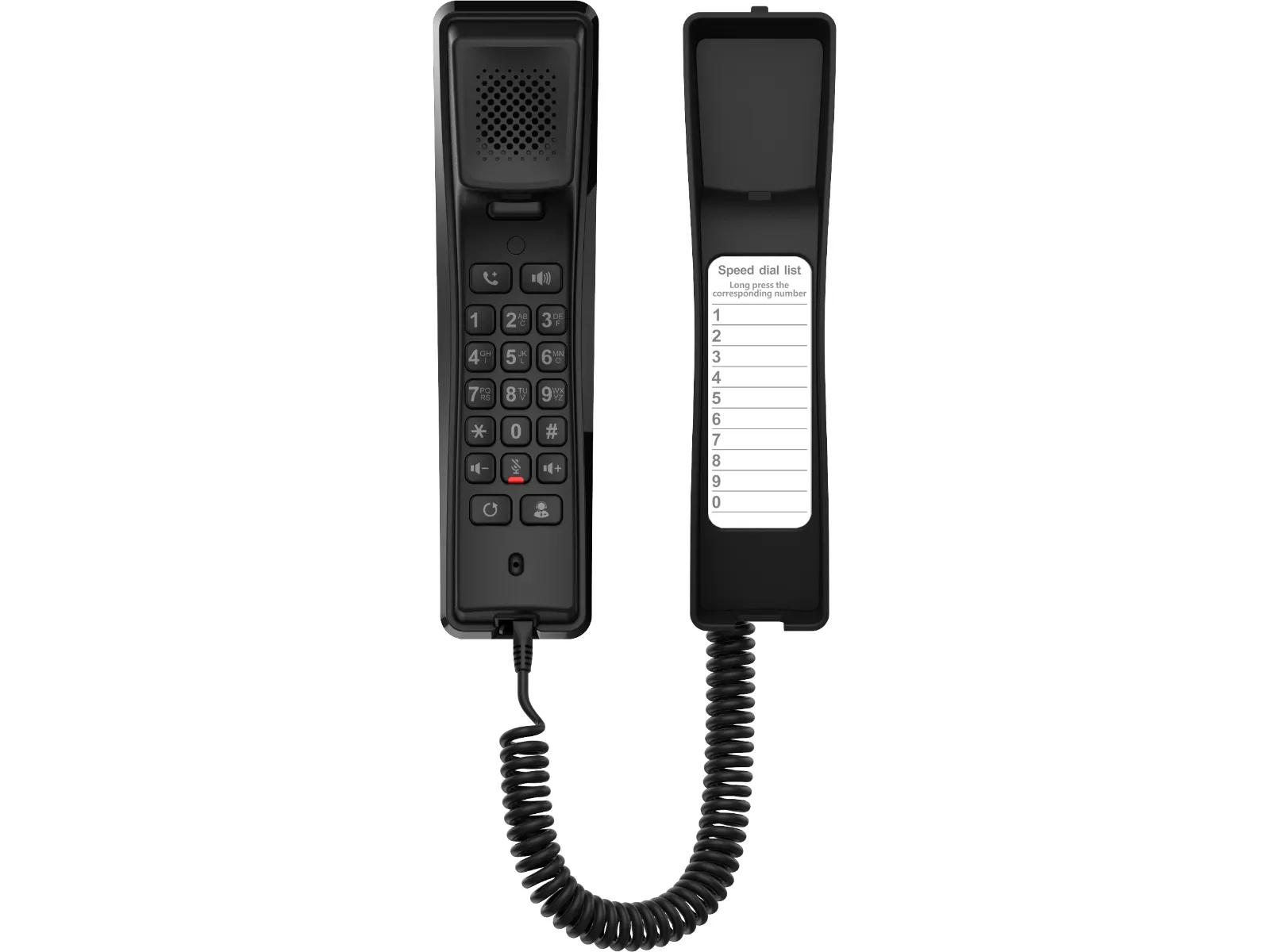 Fanvil H2U V2, IP-telefon, Sort, Kablet og trådløst håndsett, Vegg, In-band, Out-of band, SIP-info, 2 linjer