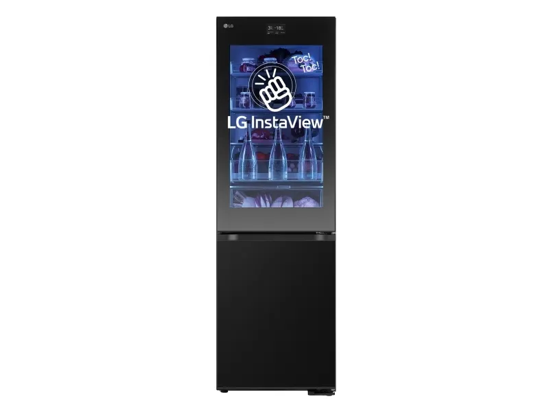 LG InstaView Kyl/Frys GBG7190CEV (sort rustfritt stål)