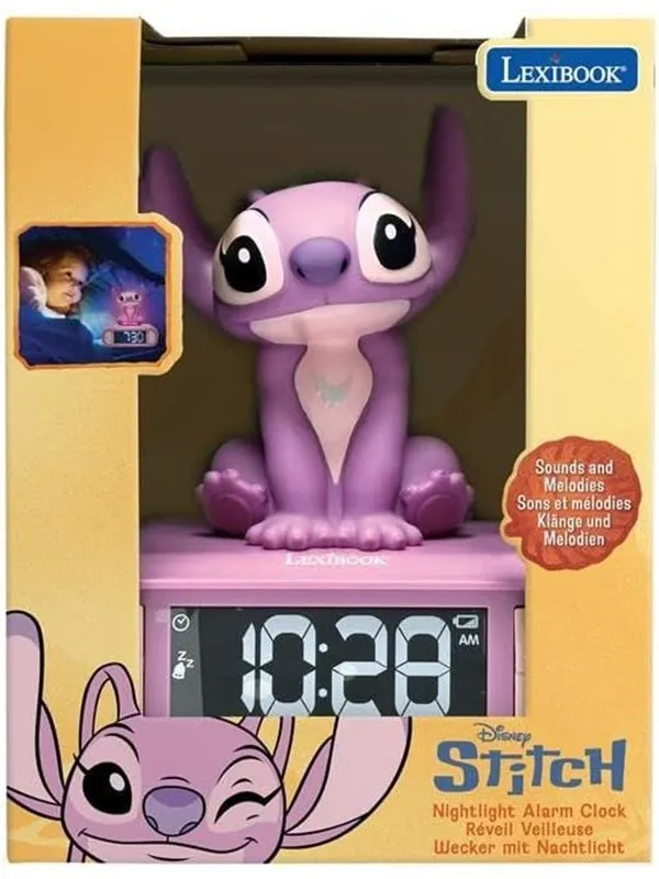 Lexibook Disney Stitch - Engel vekkerklokke med lyder (RL800D1)
