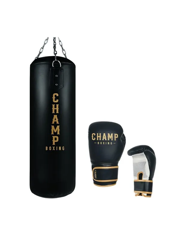 Champ Junior Boksesæt 15 kg - Sort/Guld