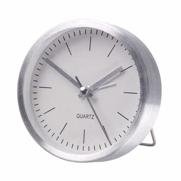 Vekkerklokke Wien 9cm - Sølv