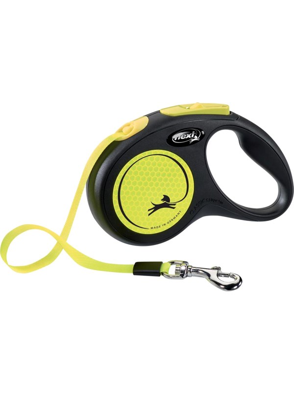 Flexi New Neon Tape Leash Yellow 15kg 5M