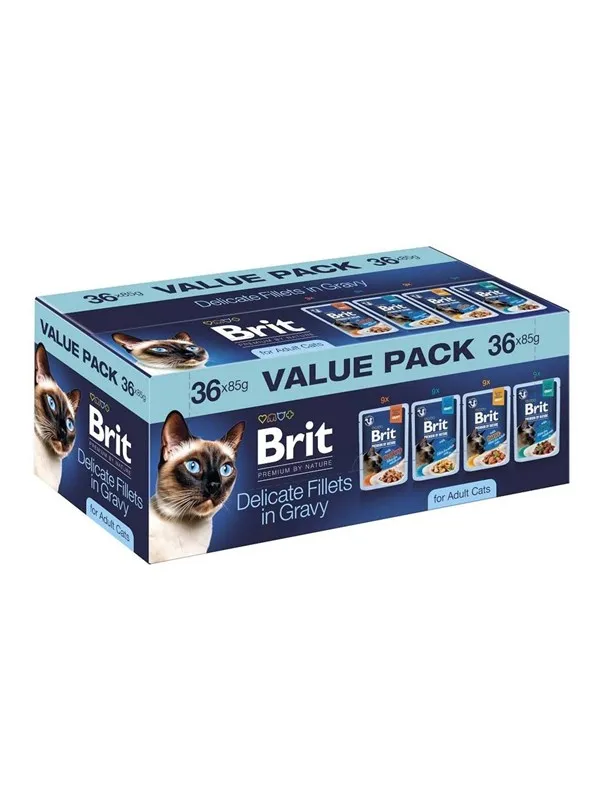 Brit Delicate Fillets in Gravy for Adult Cats mokr