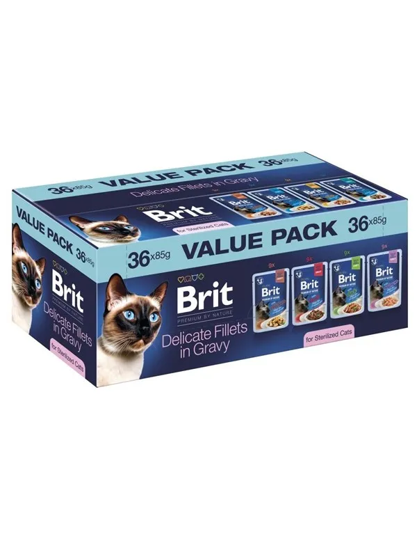 Brit Delicate Fillets in Gravy for Sterilised cat