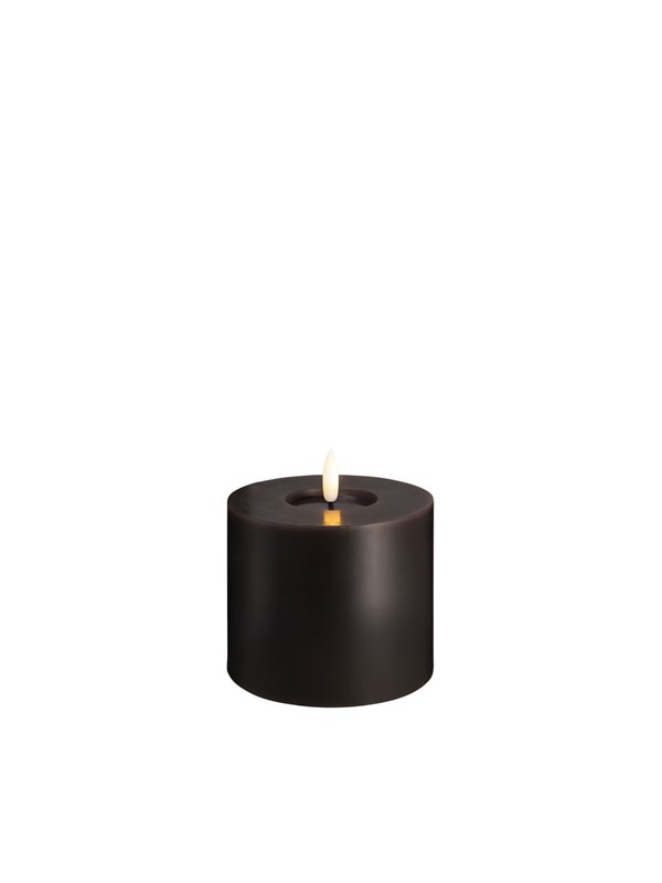 Moods & More LED pillar candle - Melted Charcoal - 99x100 mm