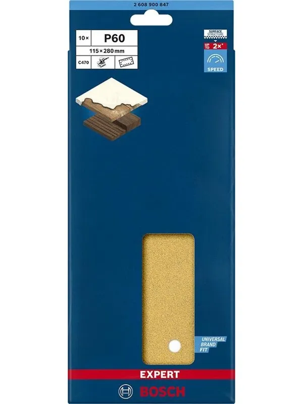 Bosch Expert C470 Sanding Sheets P60 10pcs