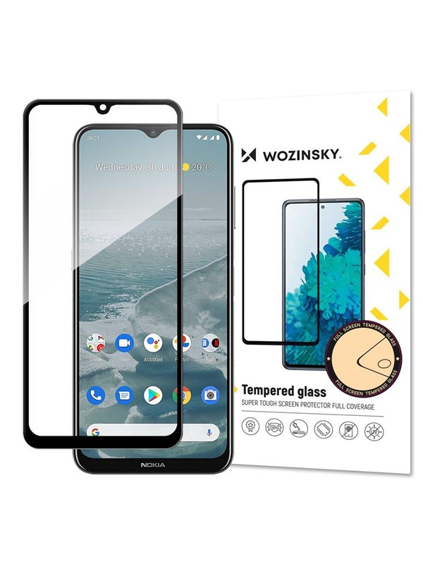 Wozinsky Super Durable Full Glue Tempered Glass Full Screen Protector Frame Case Friendly Nokia G20 Black