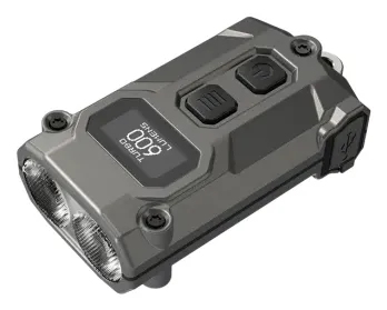Nitecore TINI3, Nøkkelringslommelykt, Grå, Aluminium, Knapper, IP54, LED
