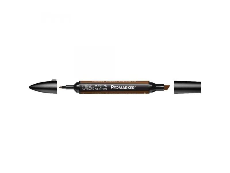 Winsor & Newton 0203074, Brun, Flerfarget, Burnt Sienna, Fin/medium, Meisel-/kulespiss, Rund