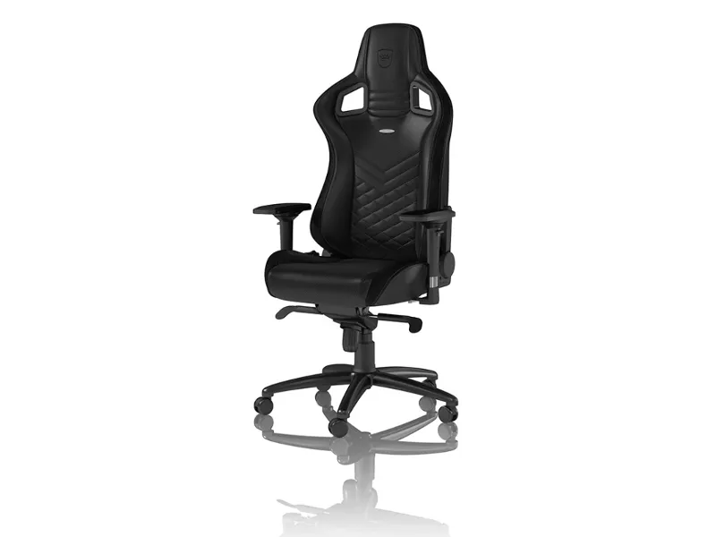 Noblechairs EPIC SERIES - Stol - direktør - armlener - T-formet - tipping - roterende - aluminium, polyuretan, stål, PU-kunstlær, åpencelleskum - svart