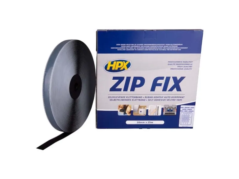 HPX zip fix velcro tape sort, 20mm x25m (hook)