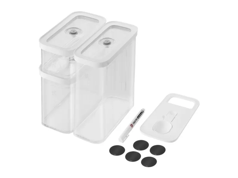 ZWILLING Fresh & Save CUBE Opbevaringssæt, M / 5-dele, gennemsigtig-hvid