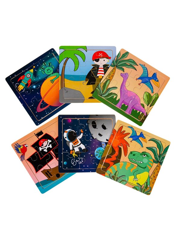 LG-Imports Wooden Puzzle (Space Pirate or Dinosaur) (Assorted)