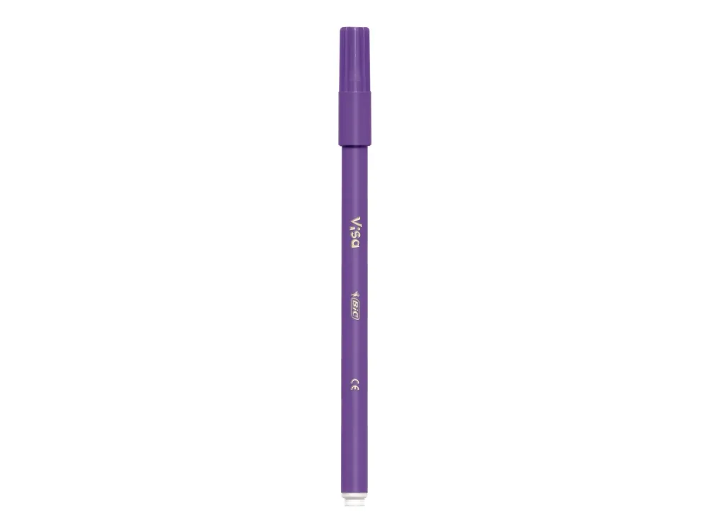 BIC KiDS Visa - Fibertuppenn - ikke-permanent - assorterte farger - vannbasert blekk - 0.9 mm - fin (en pakke 18)