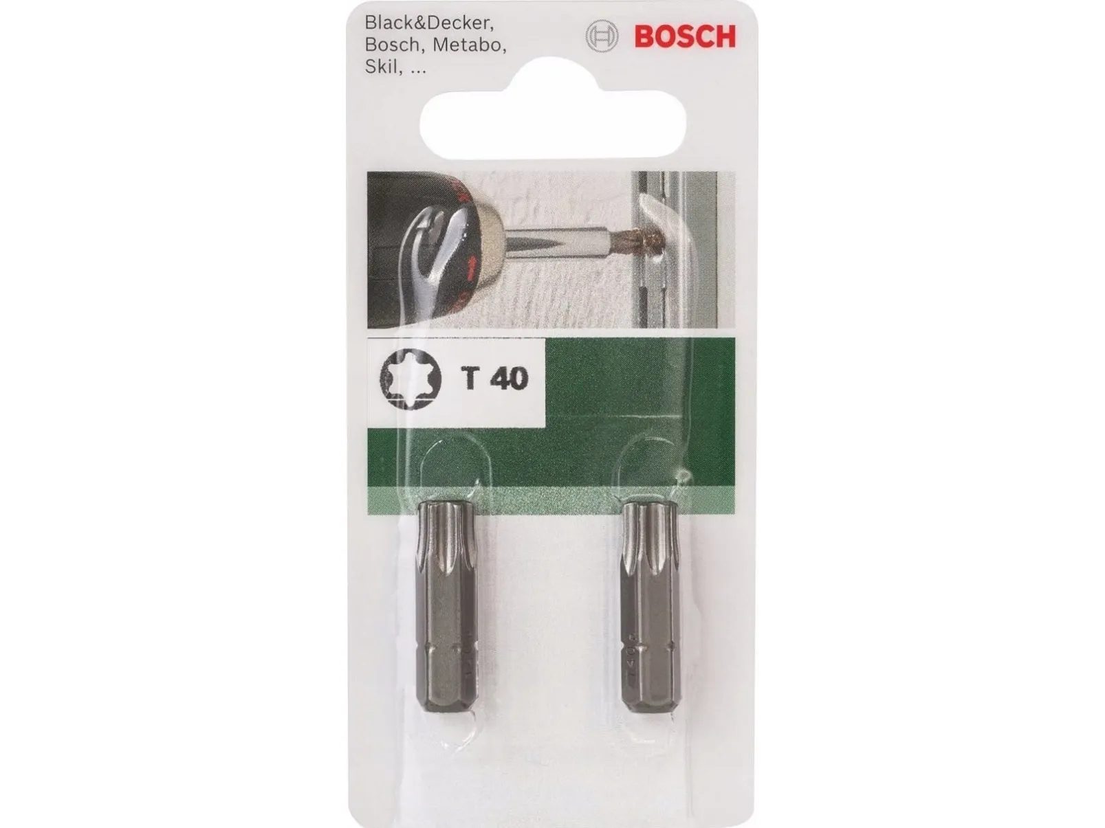 Bosch tilbehør 2609255938 sekskantbit T 40 C 6.3 2 stk