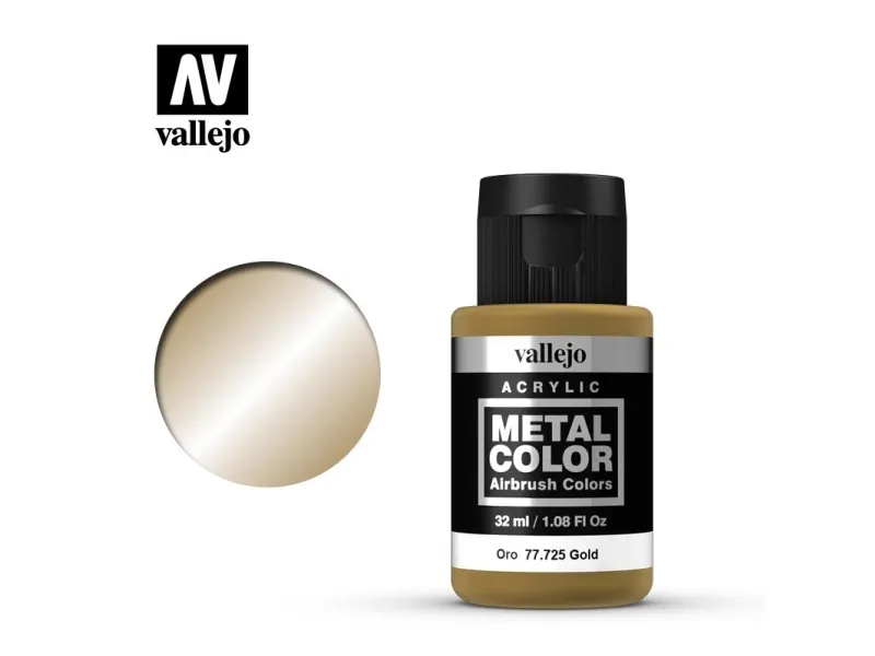 Vallejo 77.725, Gull, Acryl maling, Væske, 32 ml, 1 stykker