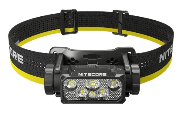Nitecore HC60 UHE, Hodebåndslommelykt, Sort, Gult, Aluminium, Polykarbonat (PC), Knapper, 2 m, 2 m