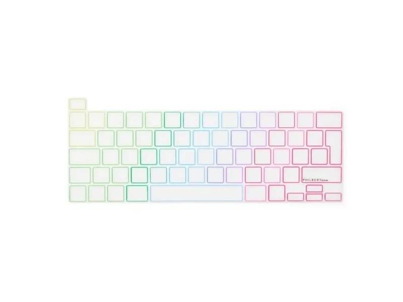 KB Cover til MacBook Pro 13-16’’ 2019-2022, TRNSP/Rainbow