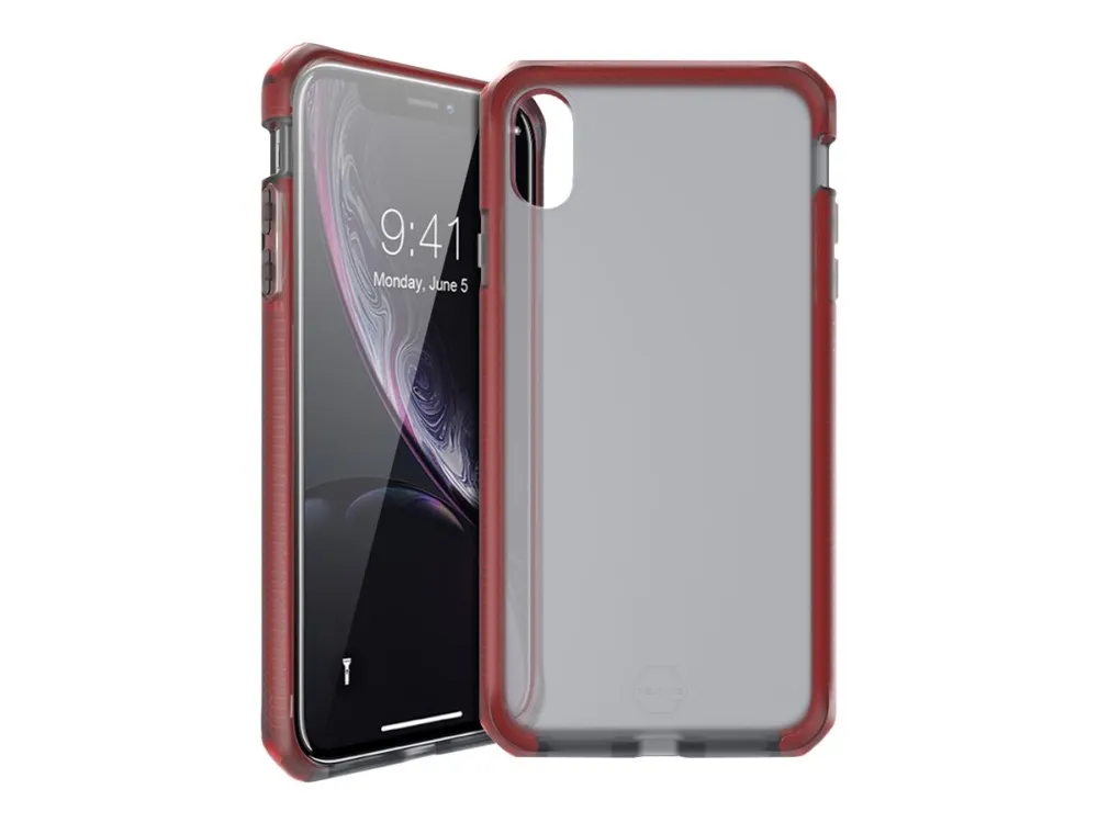 ITSKINS Supreme // Frost - Baksidedeksel for mobiltelefon - Impacthane - svart, rød - 6.1 - for Apple iPhone XR