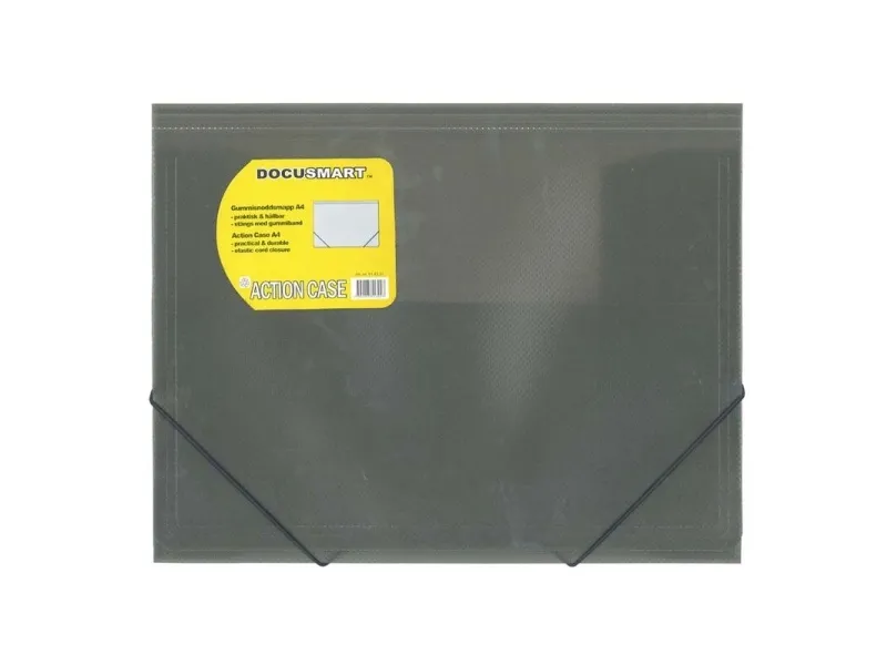 Plastmappe bnt Docusmart A4 smoke m/3 klapper