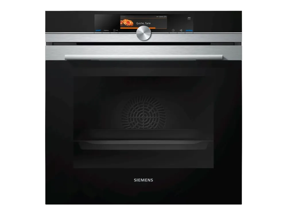 Siemens iQ700 HS658GXS1 - Ovn - med dampfunksjon - innebygd - fordypning - bredde: 56 cm - dybde: 55 cm - høyde: 58.5 cm - med selvrens - Klasse A+ - rustfritt stål