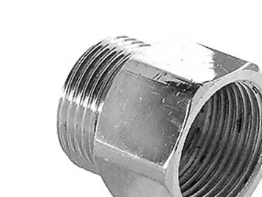 Spidsmuffe messing 1/2 x 3/8 forkromet