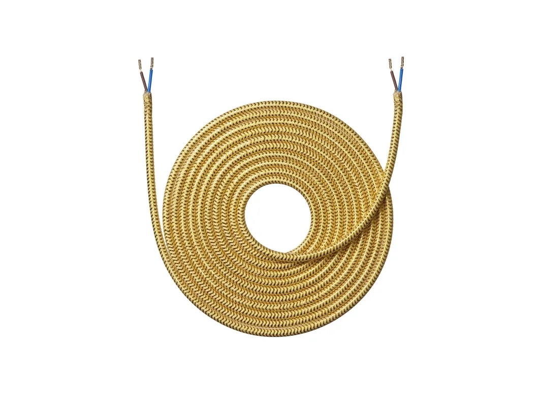 Tekstilledning 4,0 meter skinnende gull