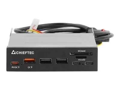 Chieftec CRD-908H - Kortleser - 2-i-1 - 3,5 (SD, microSD) - USB 3.2 Gen 1 / USB-C