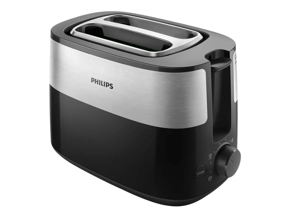 Philips Daily Collection HD2516 - Brødrister - 2 skive - 2 Spor - svart