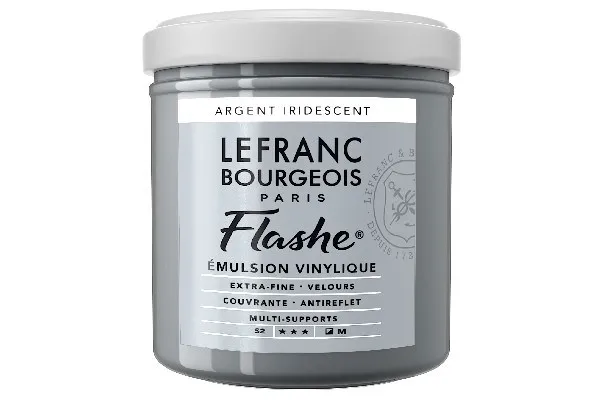 Flashe Acrylic 125ml sølv iriserende 832