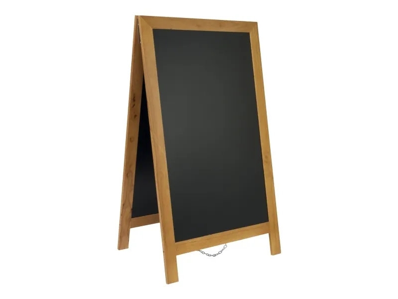 Gadesilt Securit® Deluxe 70x125 cm stort A-skilt  teak farvet